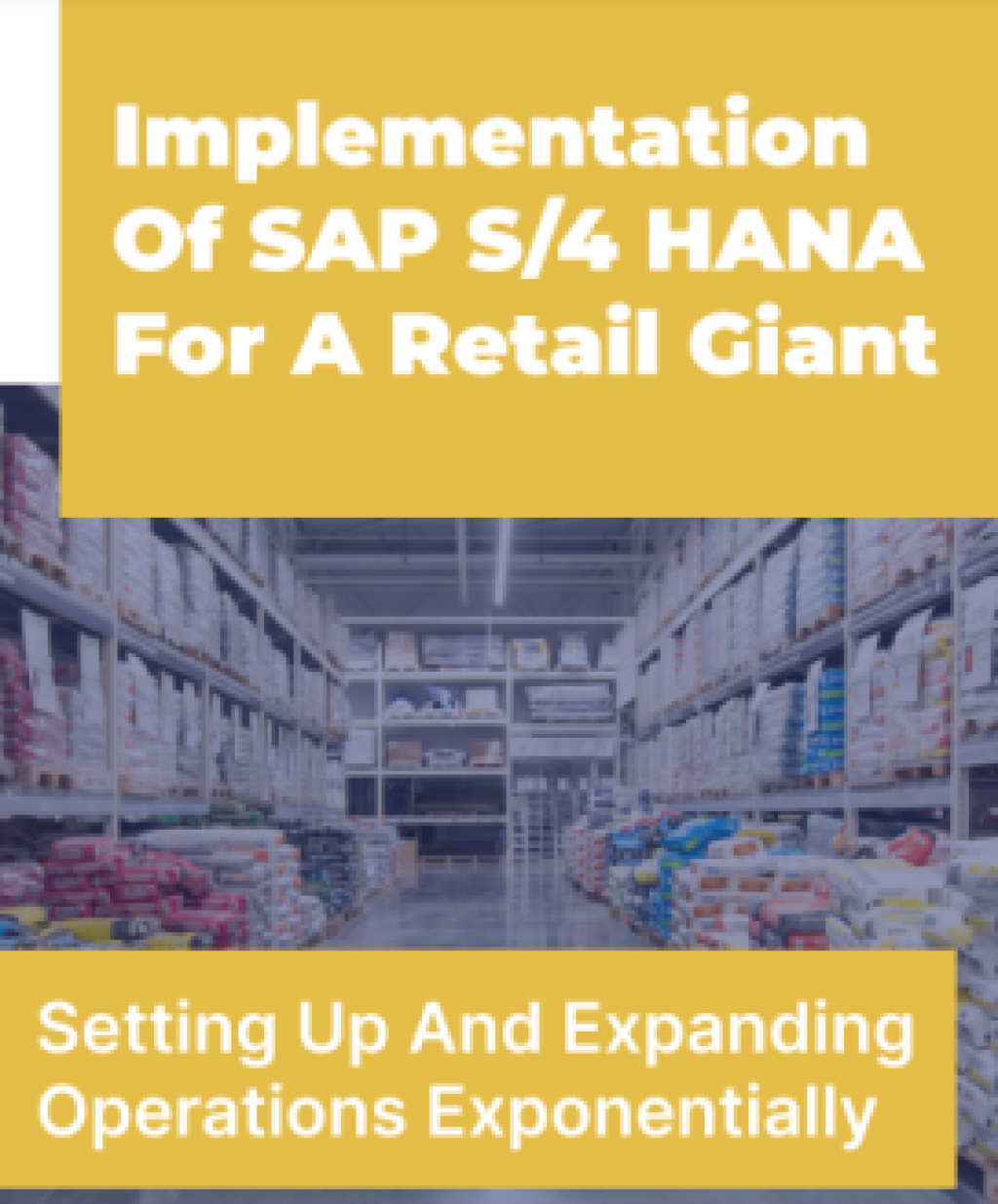 Implementation of SAP S/4 HANA for a Retail Giant
